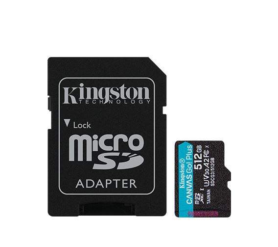 Matériels informatique carte micro SDXC KINGSTON Canvas Go Plus 512Go infinytech Réunion 01