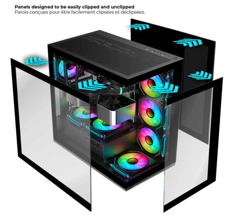 Matériels informatique boitier pc SPIRIT of GAMER SPARK DARK infinytech Réunion 08