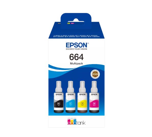 Consommables informatique cartouche d'encre EPSON EcoTank 664 Multipack C13T66464A infinytech Réunion 01
