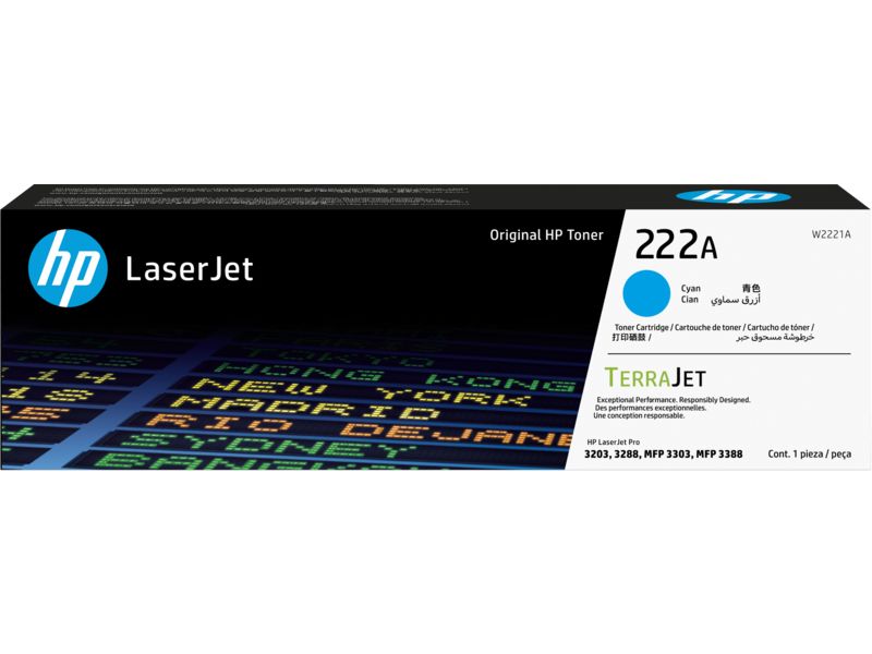 Consommables informatique Toner HP 222A Cyan W2221A infinytech Réunion 01