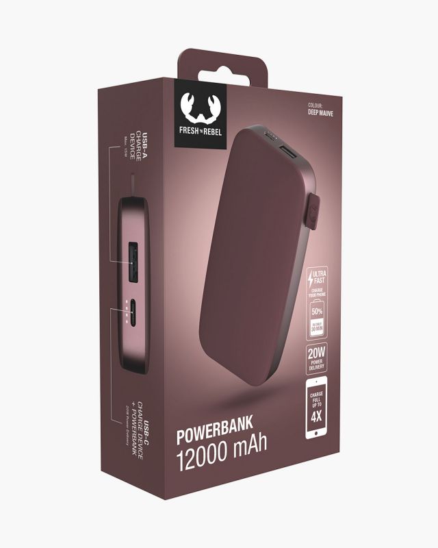 Accessoires téléphonie powerbank FRESH n REBEL 12000mAh Mauve infinytech Réunion 05