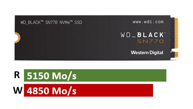 Matériels informatique disque SSD M.2 NVMe WESTERN DIGITAL Black SN770 2To infinytech Réunion 01