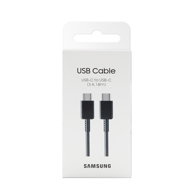 Accessoires téléphonie Câble SAMSUNG USB-C vers USB C 1,8m 3A Noir infinytech Réunion 02