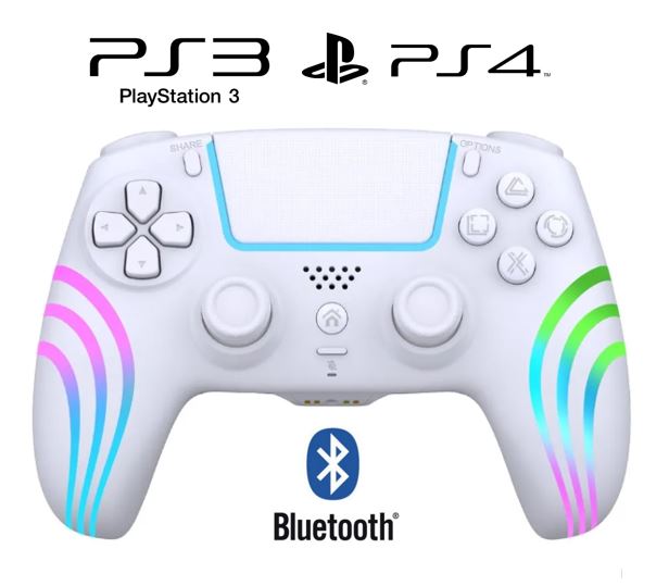 Manette DEEP EXPLORER pour PS4 et PS5 Bluetooth Blanche infinytech Réunion 01