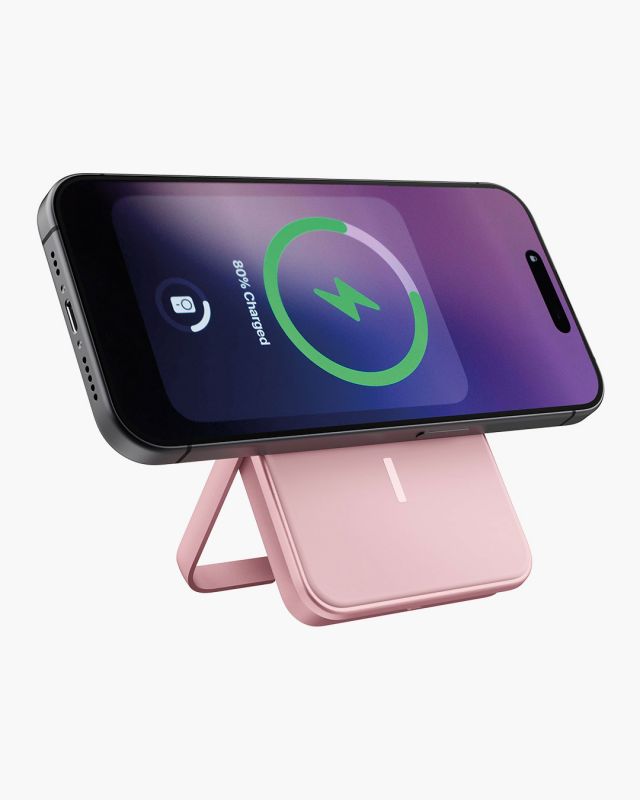 Accessoires téléphonie powerbank magnétique FRESH n REBEL 5000 mAh Rose infinytech Réunion 06