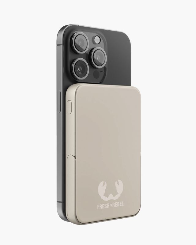 Accessoires téléphonie powerbank magnétique FRESH n REBEL 5000 mAh Beige infinytech Réunion 04