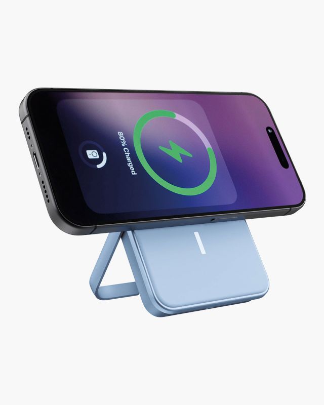 Accessoires téléphonie powerbank magnétique FRESH n REBEL 5000 mAh Bleu Clair infinytech Réunion 05