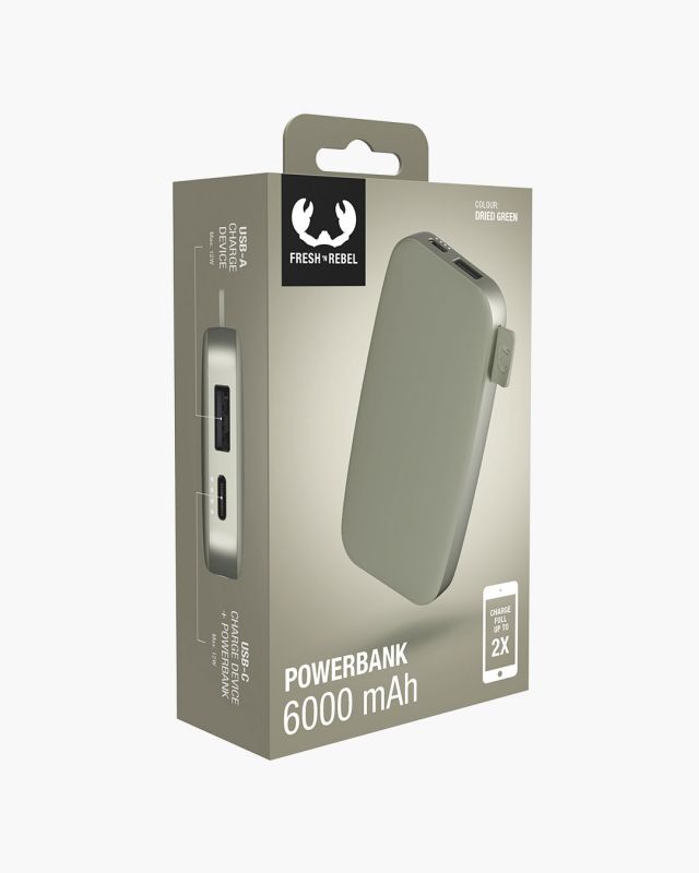 Accessoires téléphonie powerbank FRESH n REBEL 6000mAh Vert infinytech Réunion 05