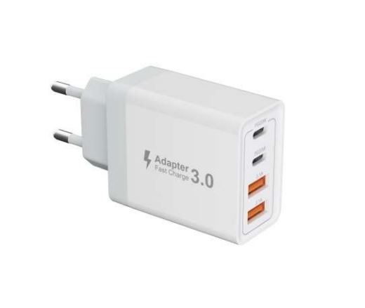 Accessoires téléphonie adaptateur secteur VORTEX USB et USB-C 65W Blanc infinytech Réunion 01