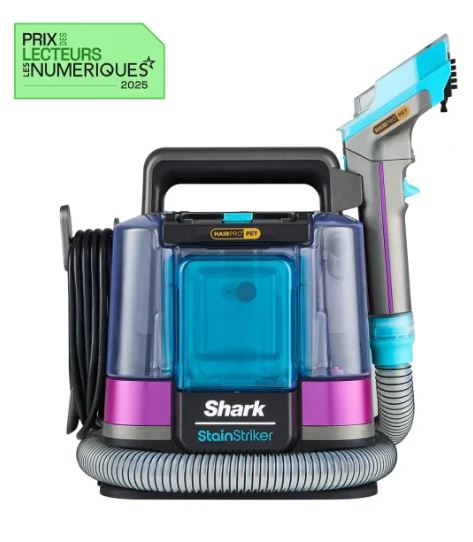 Petit électroménager détacheur Shark StainStriker HairPro Pet PX250EUT infinytech Réunion 01