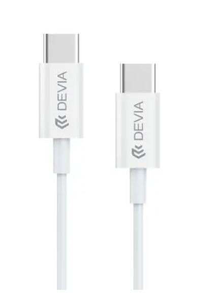 Accessoires téléphonie câble DEVIA Smart Series USB-C PD 20V 3A 60W 1m Blanc infinytech Réunion 01
