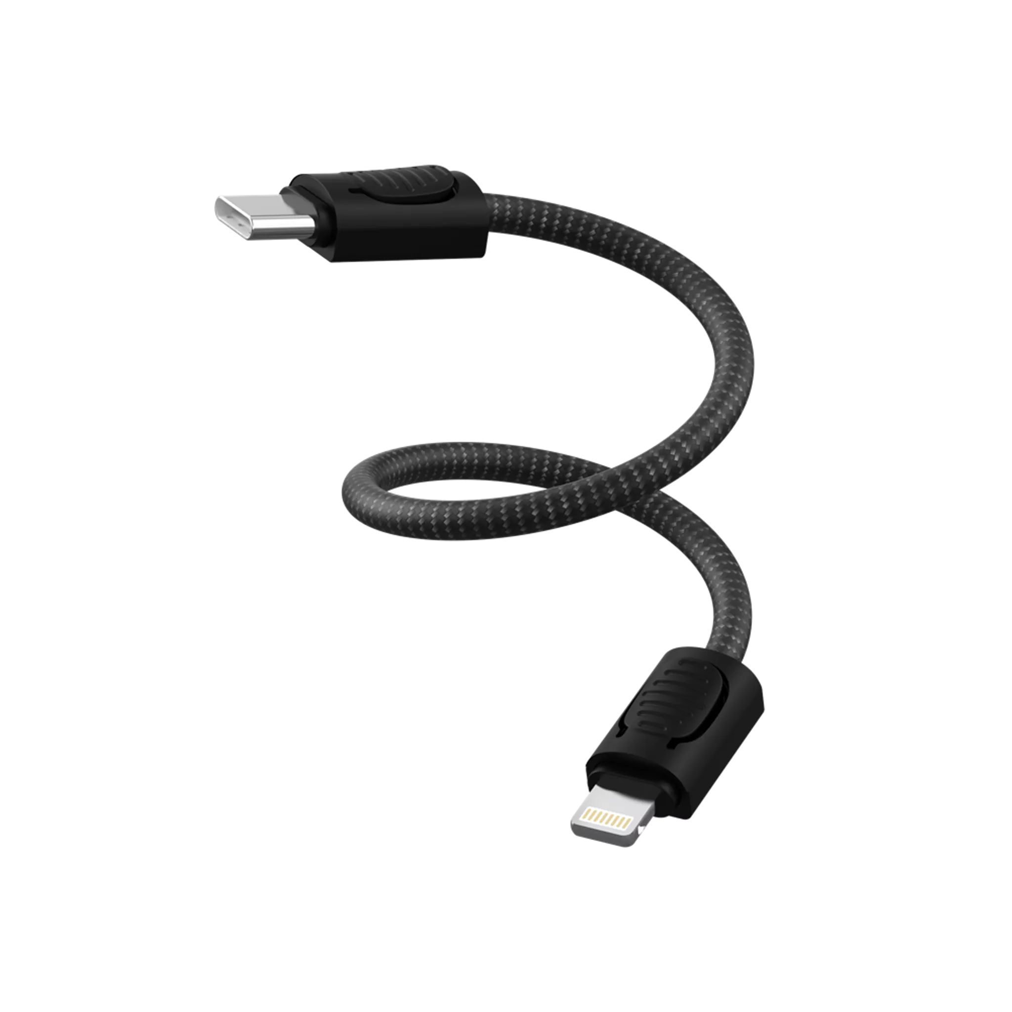 Accessoires téléphonie câble DEVIA USB-C vers Lightning 27W 20cm avec porte clé infinytech Réunion 03