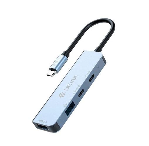 Matériels informatique Hub USB-C DEVIA Leopard Series PD 100W infinytech Réunion 01