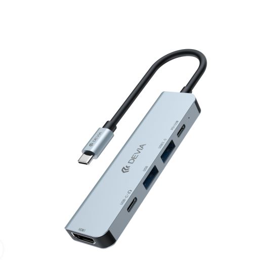 Matériels informatique Hub USB-C DEVIA Leopard Series PD 100W HDMI infinytech Réunion 01