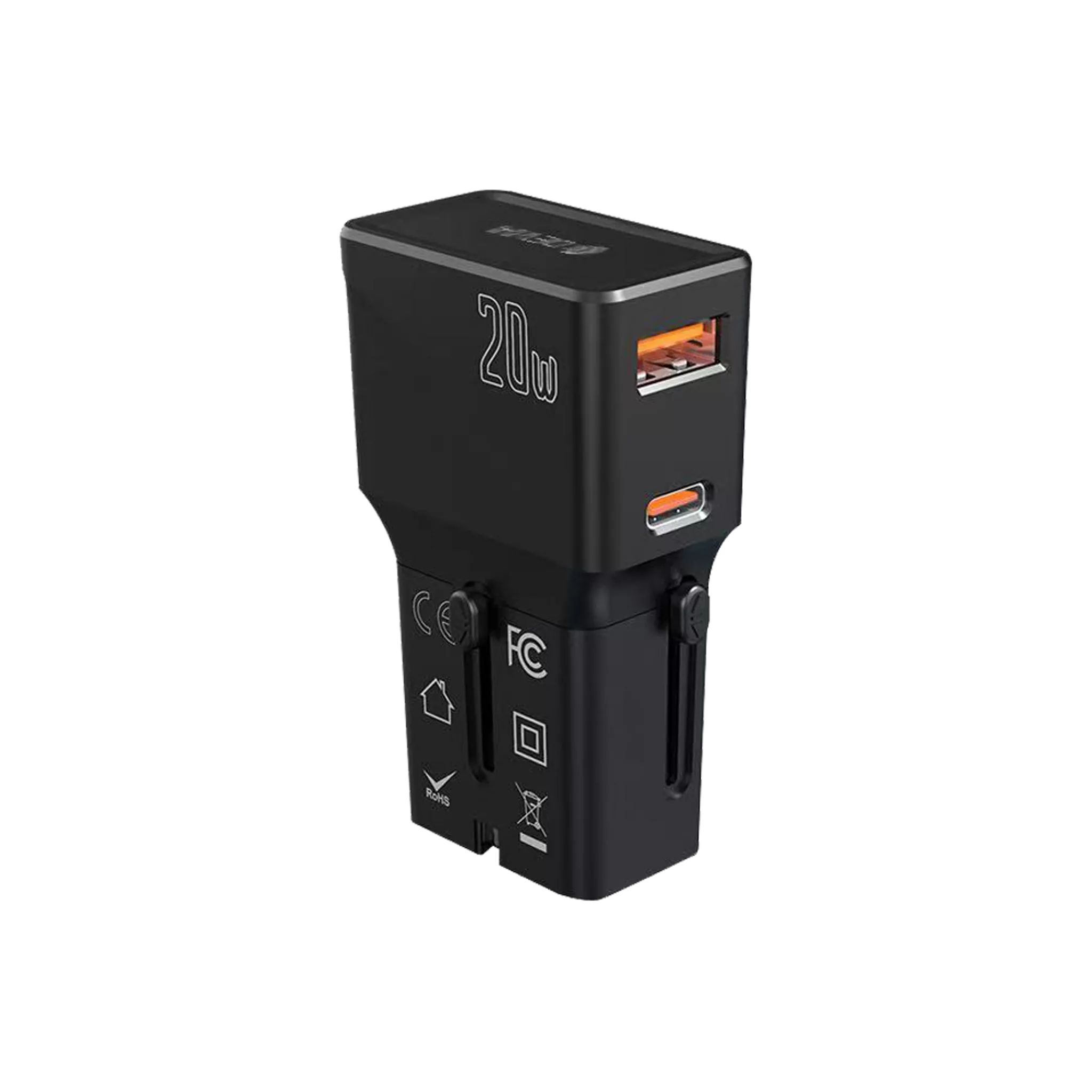 Accessoires téléphonie adaptateur secteur DEVIA Global Multi-function 20W PD et QC infinytech Réunion 01