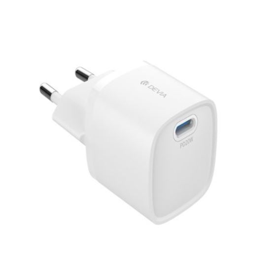 Accessoires téléphonie chargeur DEVIA USB-C PD 20W Blanc infinytech Réunion 01