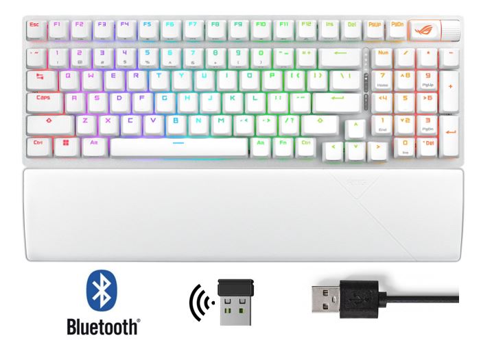 Matériels informatique clavier ASUS ROG Strix Scope II 96 Wireless Blanc infinytech Réunion 01