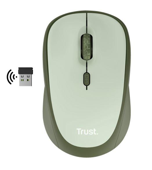 Matériels informatique souris TRUST Yvi Plus Sans Fil Verte infinytech Réunion 01