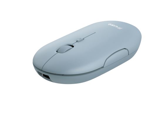 Matériels informatique souris TRUST Puck Sans Fil et Bluetooth Bleue infinytech Réunion 02