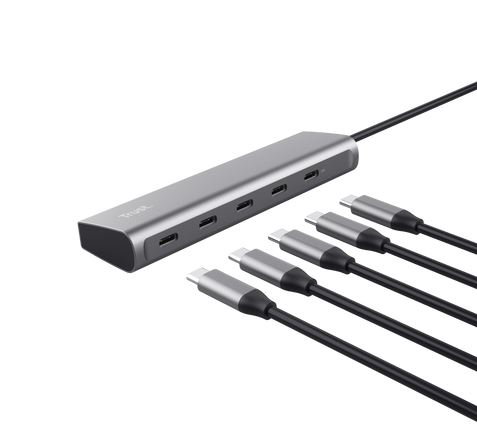 Matériels informatique Hub USB-C TRUST Halyx 5 Port USB-C infinytech Réunion 02
