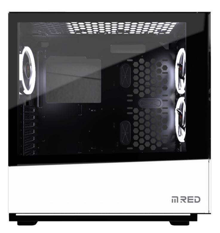 Matériels informatique boitier M.RED ELITE WHITE Rainbow ARGB MR-007 infinytech Réunion 05