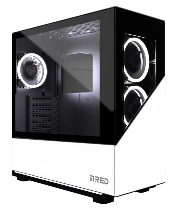 Matériels informatique boitier M.RED ELITE WHITE Rainbow ARGB MR-007 infinytech Réunion 01