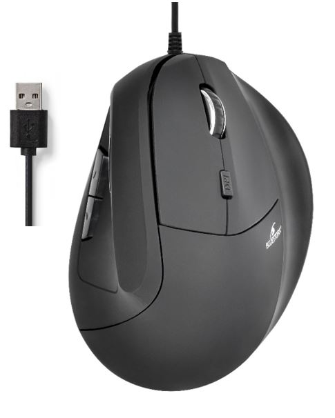 Matériels informatique souris ergonomique BLUESTORK Ergono Mouse Filaire Noire infinytech Réunion 01