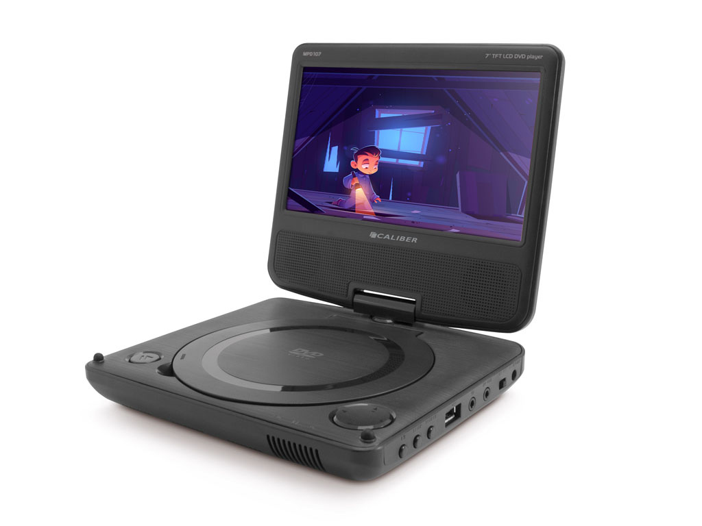 Matériels vidéo lecteur DVD portable CALIBER MPD107 7 pouces avec USB Noir infinytech Réunion 01
