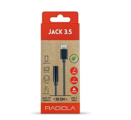 Matériels informatique adaptateur RADIOLA USB-C Mâle vers Jack 3.5mm infinytech Réunion 01