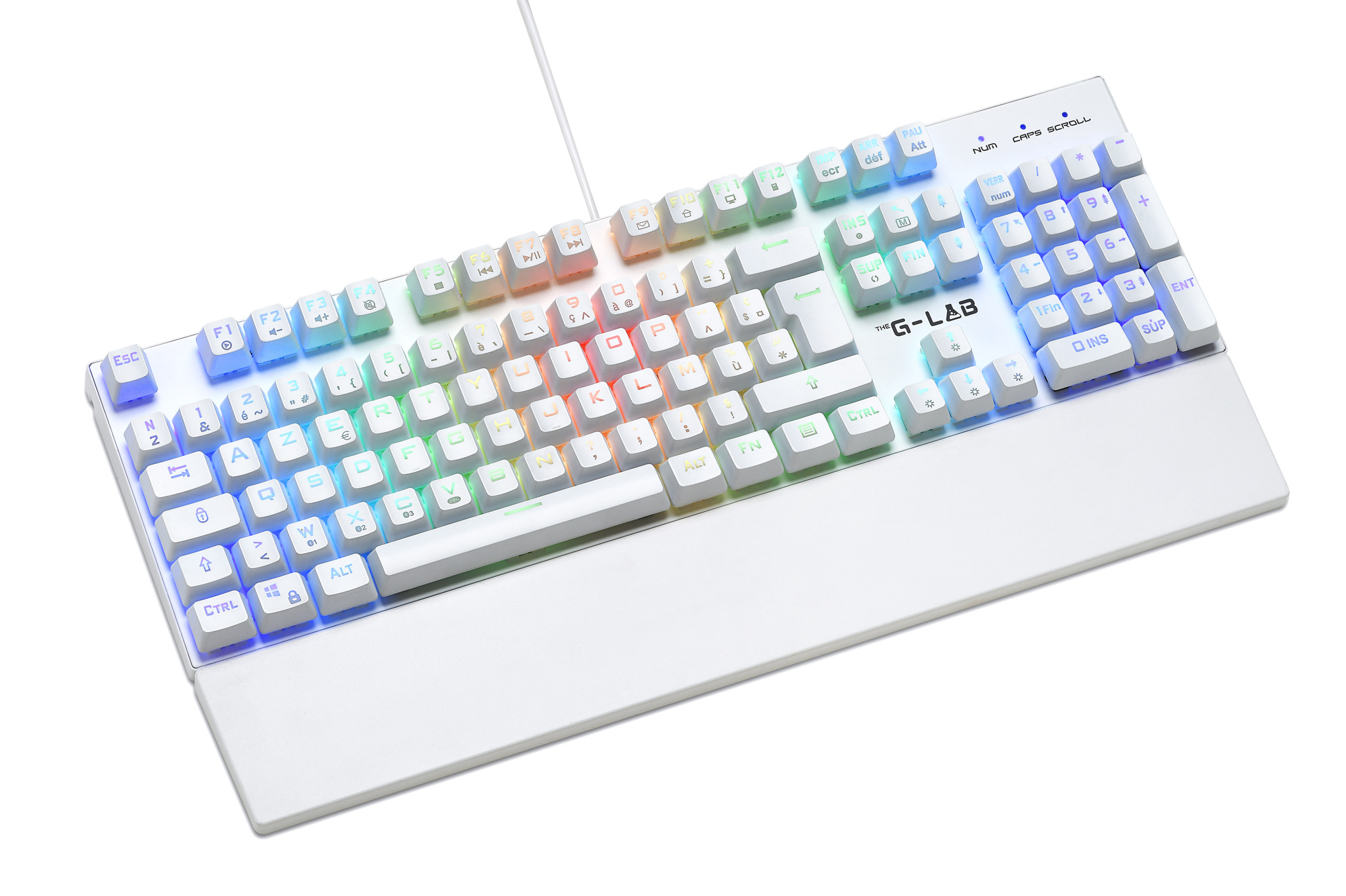Matériels informatique clavier THE G-LAB KEYZ RUBIDIUM Blanc infinytech Réunion 02