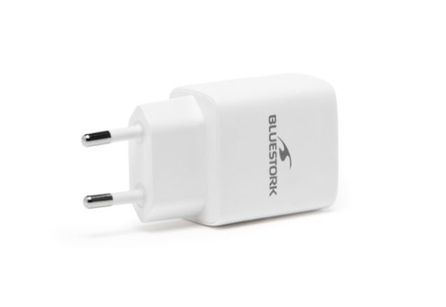Accessoires téléphonie chargeur secteur BLUESTORK USB-C 20W Blanc infinytech Réunion 01
