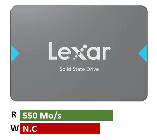 Matériels informatique disque SSD 2.5 LEXAR NQ100 480Go infinytech Réunion 01