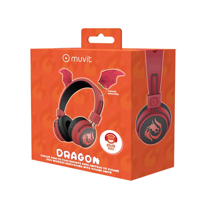 Matériels audio casque pour enfant MUVIT Dragon Bluetooth infinytech Réunion 04