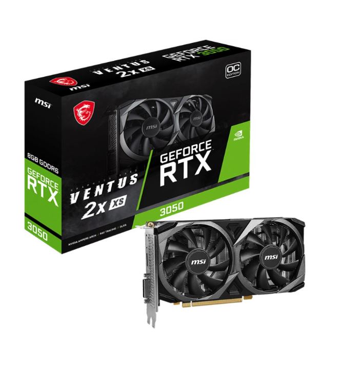 Matériels informatique carte graphique MSI GeForce RTX 3050 VENTUS 2X XS 8G OC infinytech Réunion 01