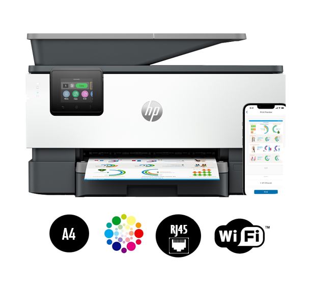 Matériels informatique Jet dencre multifonction HP OfficeJet Pro 9120 Wi-Fi Réseau infinytech Réunion 01