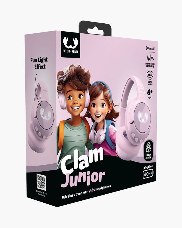Matériels audio casque pour enfants FRESH n REBEL Clam Junior Bluetooth Rose infinytech Réunion 06