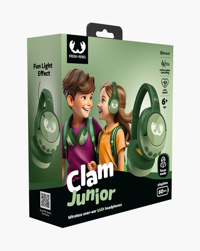 Matériels audio casque pour enfants FRESH n REBEL Clam Junior Bluetooth Vert infinytech Réunion 06