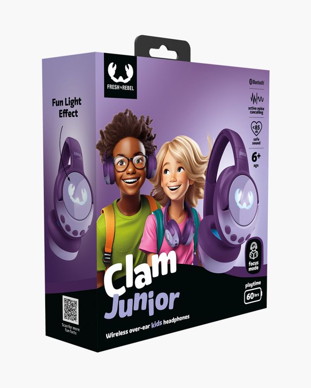 Matériels audio casque pour enfants FRESH n REBEL Clam Junior Bluetooth Violet infinytech Réunion 06