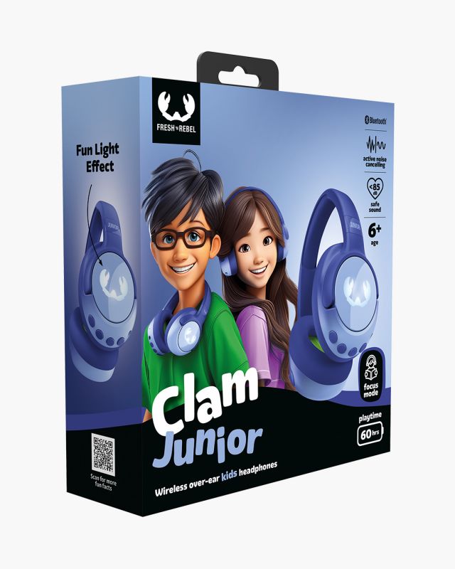 Matériels audio casque pour enfants FRESH n REBEL Clam Junior Bluetooth Bleu infinytech Réunion 06