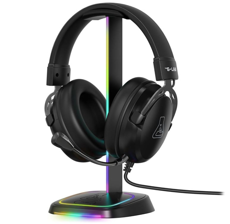 Matériels informatique support de casque THE G-LAB Stand Neon RGB Noir infinytech Réunion 01