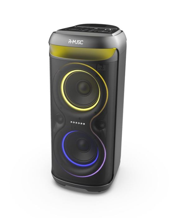 Matériels audio Enceinte nomade Bluetooth R-Music High Power LED Noire infinytech Réunion 01