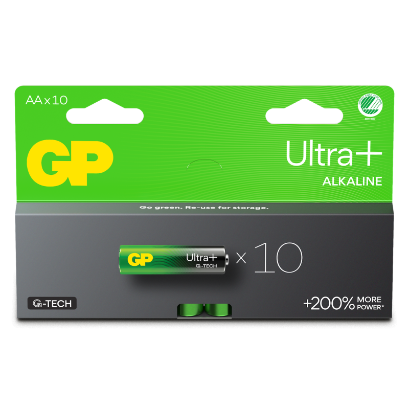 10 Piles Alcalines AA LR6 GP Ultra Plus infinytech Réunion 01