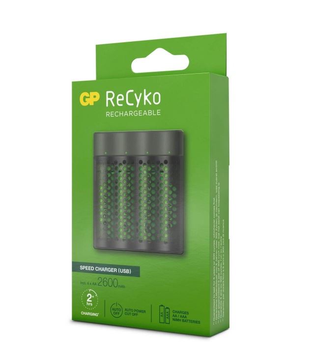 Matériels informatique chargeur Rapide GP ReCyko avec 4 piles AA 2600mAh infinytech Réunion 03