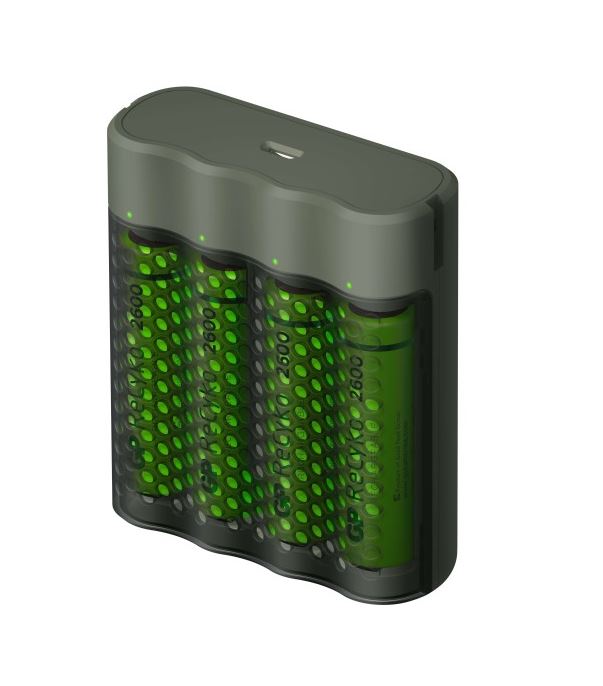 Matériels informatique chargeur Rapide GP ReCyko avec 4 piles AA 2600mAh infinytech Réunion 01