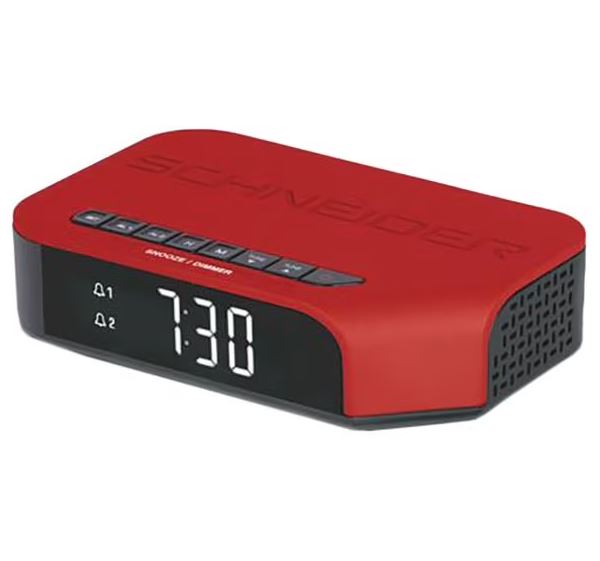 Petit électroménager Radio-réveil Schneider SC310R Rouge infinytech Réunion 01