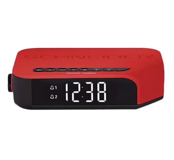 Petit électroménager Radio-réveil Schneider SC310R Rouge infinytech Réunion 02