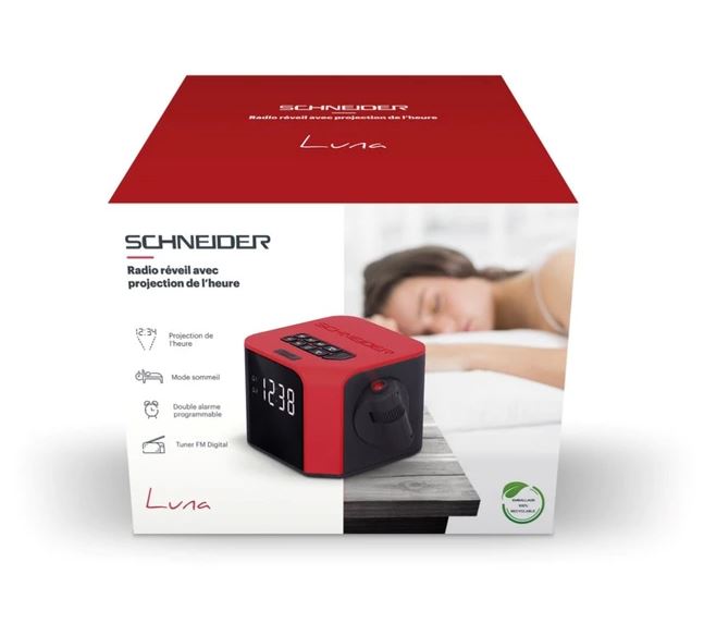 Petit électroménager Radio-réveil Schneider SC360R Rouge infinytech Réunion 03
