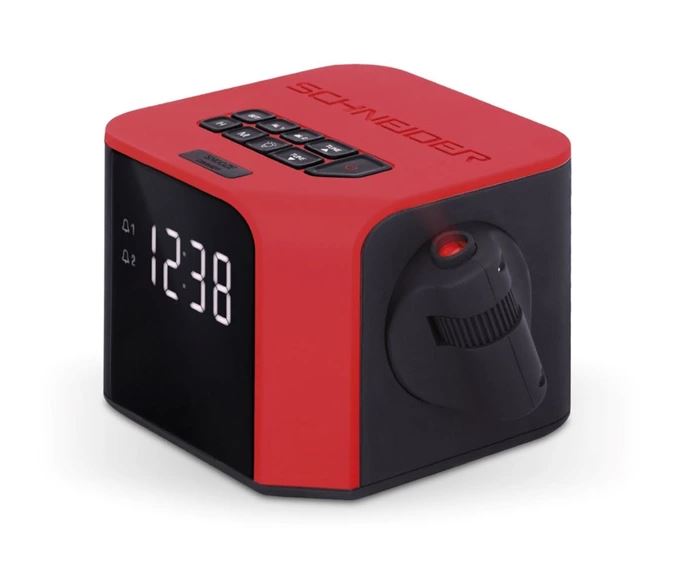 Petit électroménager Radio-réveil Schneider SC360R Rouge infinytech Réunion 01