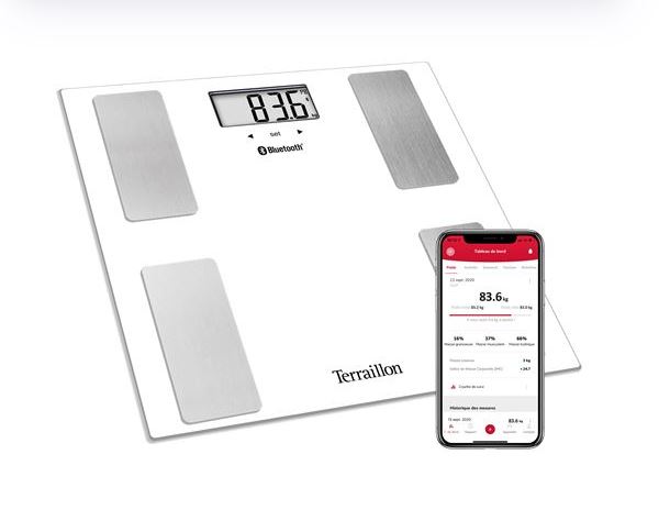 Petit électroménager Impédancemètre bluetooth TERRAILLON 15114 Blanc infinytech Réunion 01