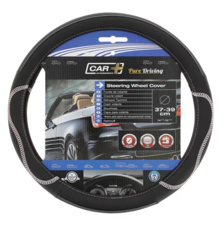Accessoires auto couvre volant Noir 37-39cm infinytech Réunion 01
